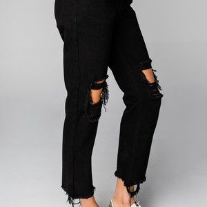 Buddy Love Rosco High Waisted Distressed Boyfriend